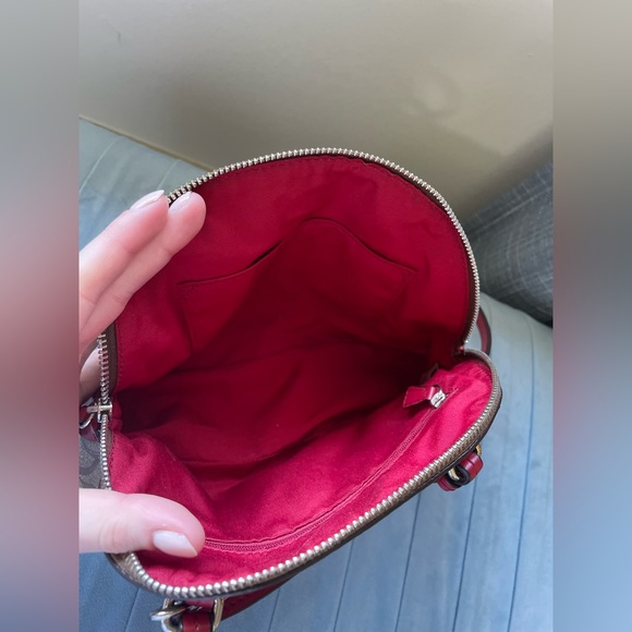 Red and tan Coach Crossbody with removable strap - Picture 4 of 9